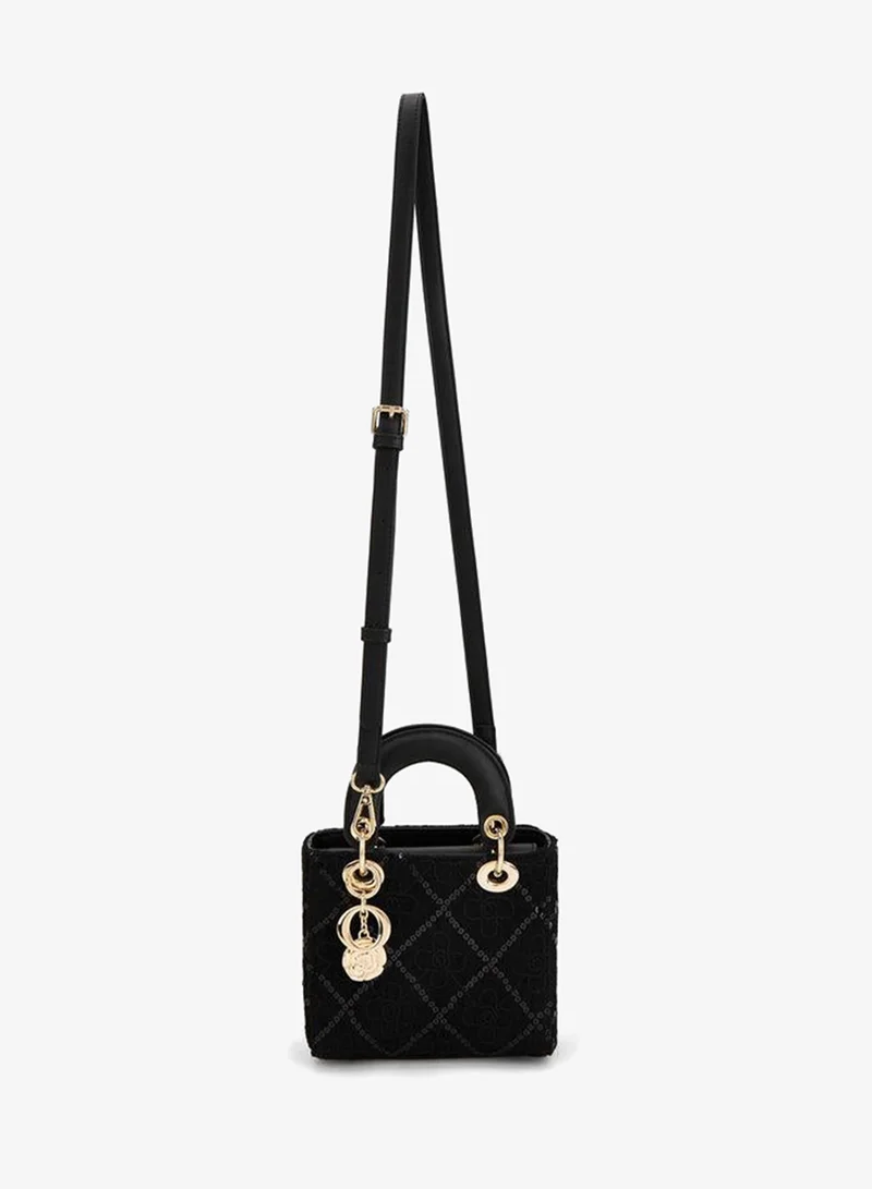 Le Confort Floral Lace Tote Bag with Charm Detail Ramadan Collection