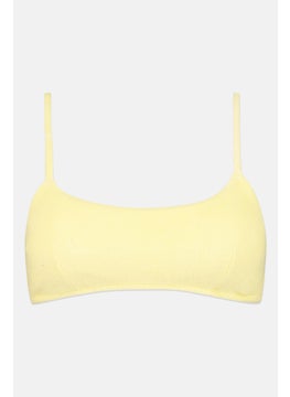 Don't Call Me Jennyfer Women Non Padded Solid Bikini Top, Yellow  - Image 1