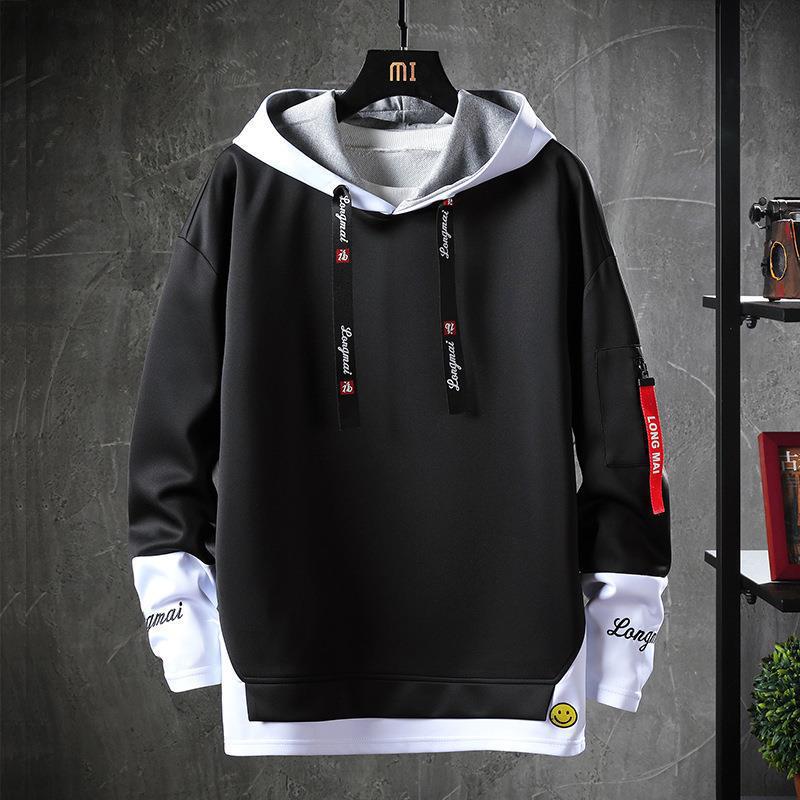 Mens Fashion Hooded Sweatshirt Casual Spring Fall T60 Lake Blue - Image 5