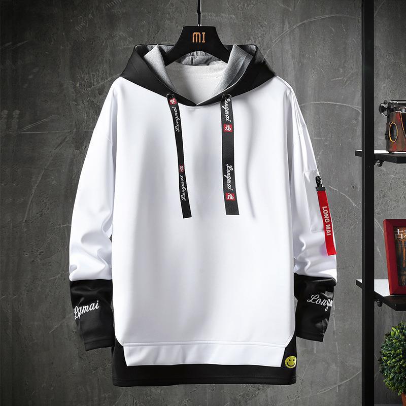 Mens Fashion Hooded Sweatshirt Casual Spring Fall T60 Lake Blue - Image 4