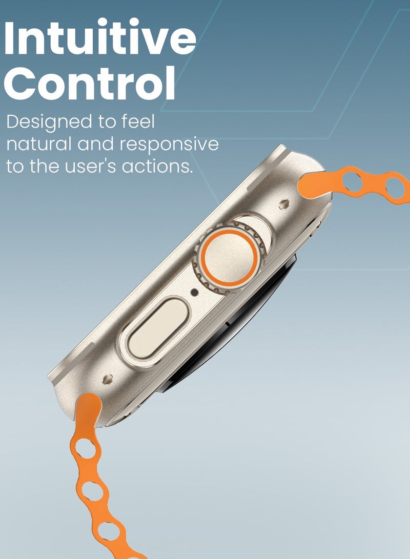 Moxedo Lexor+ Smart Watch for Android & iOS with 2.04" Super AMOLED Display – Bluetooth Calling, Chat GPT, 100+ Sports Modes, Fitness & Health Tracker, IP68 Waterproof – Orange - Image 2