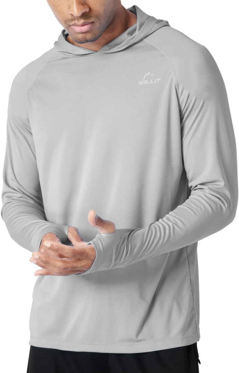 Willit Men's Sun Shirts UPF 50+ Protection Hoodie Rash Guard Shirt SPF UV Shirt Long Sleeve Fishing Outdoor Lightweight - Image 1