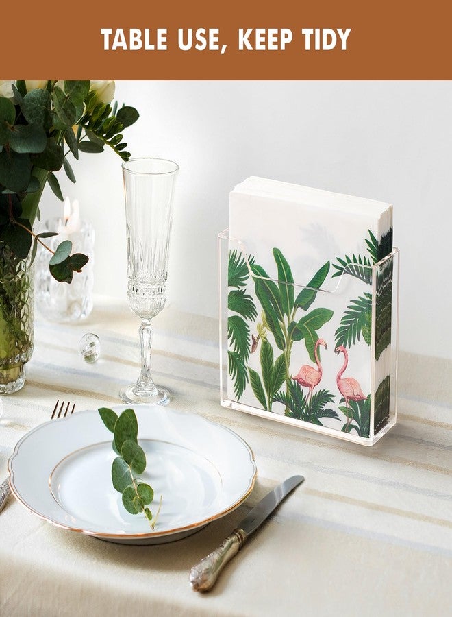 Kordory Acrylic Napkin Holder for Table, Clear Plastic Cocktail Napkin Holder, Modern Square Paper Napkin Holders for Kitchen, Dinner Table Guest Napkin Holder for Home, Hotel, Restaurant, Bar - Image 5