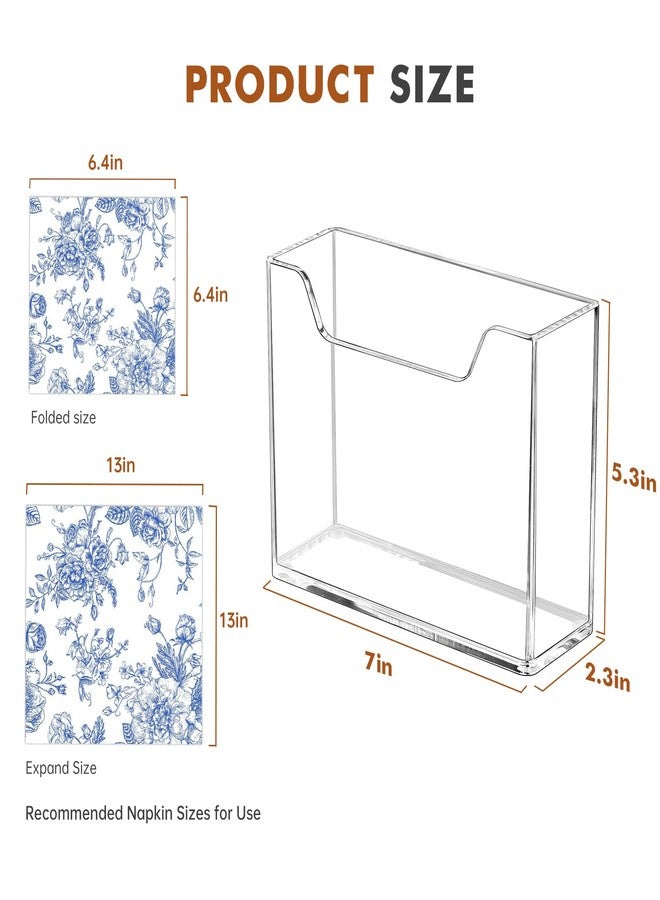 Kordory Acrylic Napkin Holder for Table, Clear Plastic Cocktail Napkin Holder, Modern Square Paper Napkin Holders for Kitchen, Dinner Table Guest Napkin Holder for Home, Hotel, Restaurant, Bar - Image 2