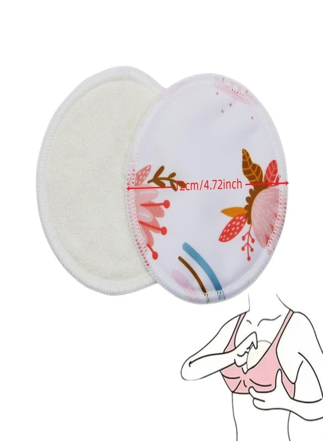 Asenappy 8 pcs(4 Pairs) Random Prints Breast Pads for Nursing Mothers, Reusable and Washable (8pcs Random Prints) - Image 4
