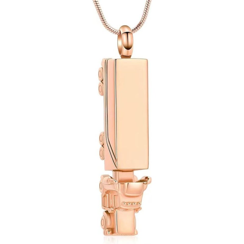 Stainless Steel Train-Shaped Cremation Jewelry Pendant for Pet or Loved One, Memorial Keepsake Necklace