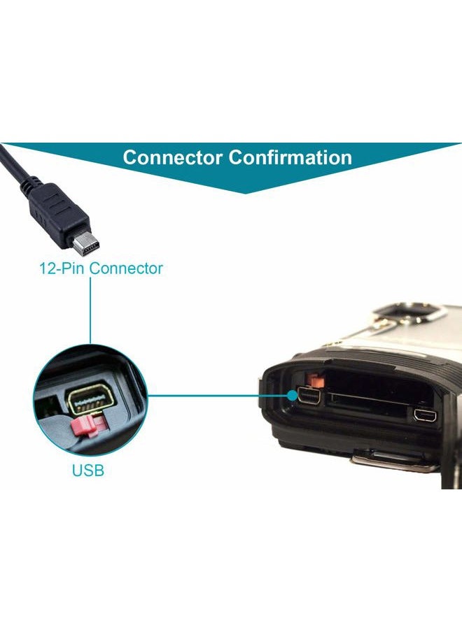 MaxLLTo ™ USB Battery Charger + Data SYNC Cable Cord for Olympus Camera Stylus TG-2 iHS TG-3  - Image 3