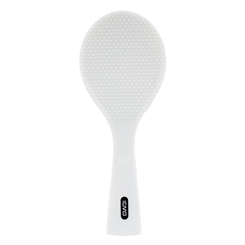 Hitefu Non Stick Silicone Standing Rice Spoon Paddle  Professional Potato Server Spatula Heat Resistant Cooker Spoon 1 Pack White