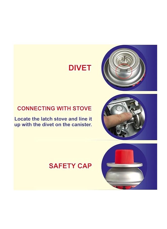 Asmaco Butane Gas Can -28 pieces-Butane Gas Cartridge for Camping Stoves, Picnic Stove,BlowTorch ,Portable Stove- HIGH Performance Gas Mix | Butane GAS for Stoves-220gm x 28pc-Portable stove gas-butane gas Cartridge - Image 3