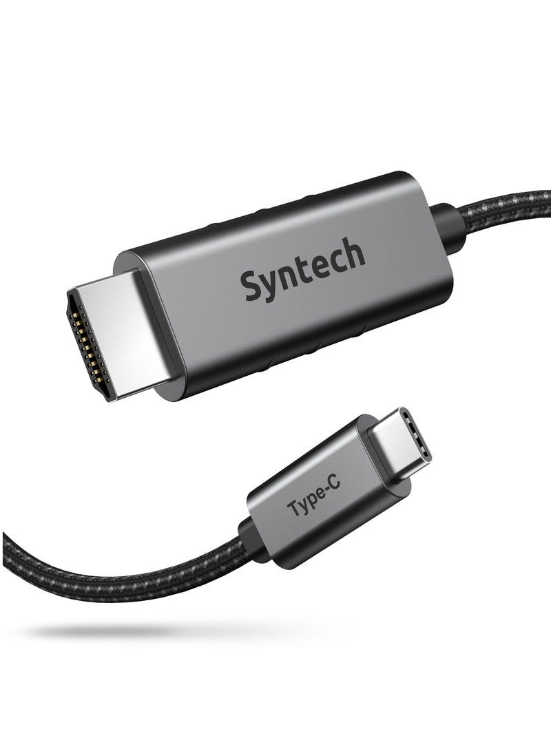 سينتيك كيبل/محول Syntech USB-C إلى HDMI - يدعم دقة توصل الي  4K بمعدل 30 هرتز - بطول 1.8 متر - Image 1