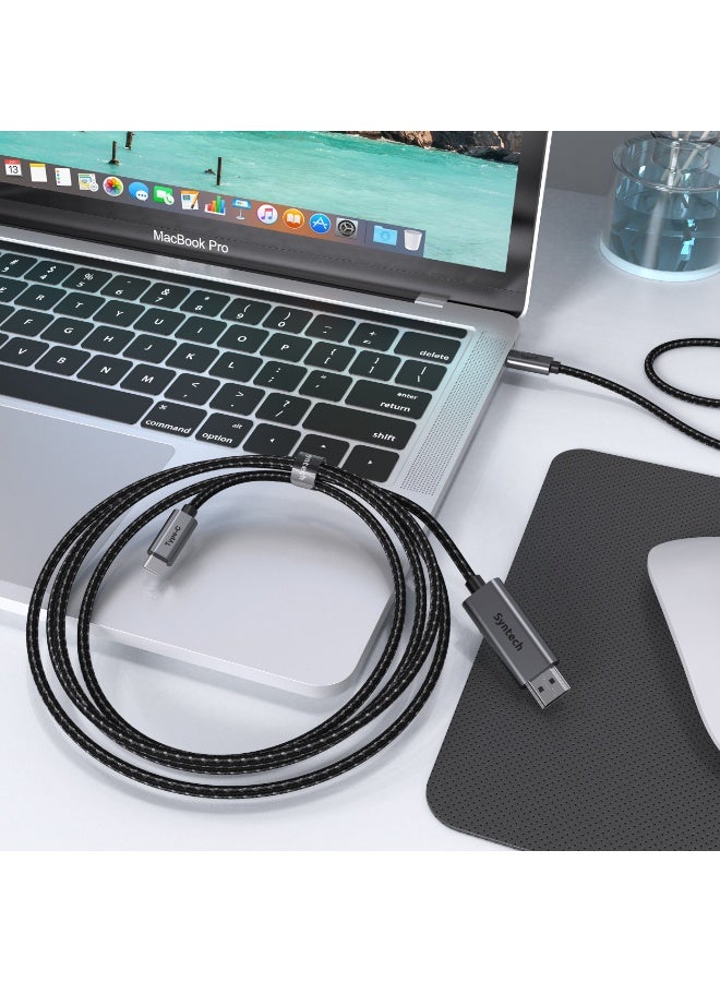سينتيك كيبل/محول Syntech USB-C إلى HDMI - يدعم دقة توصل الي  4K بمعدل 30 هرتز - بطول 1.8 متر - Image 3