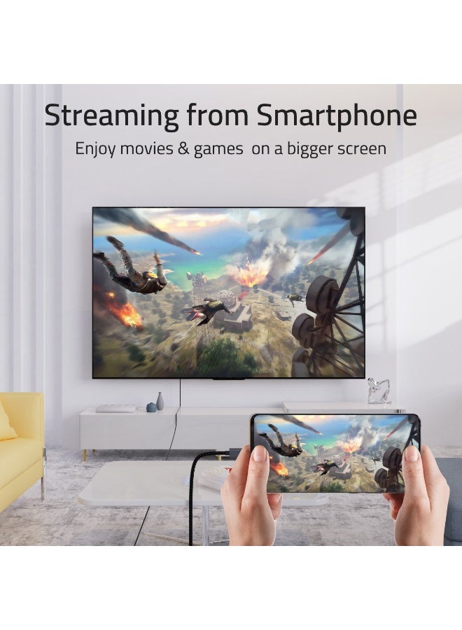 سينتيك كيبل/محول Syntech USB-C إلى HDMI - يدعم دقة توصل الي  4K بمعدل 30 هرتز - بطول 1.8 متر - Image 2