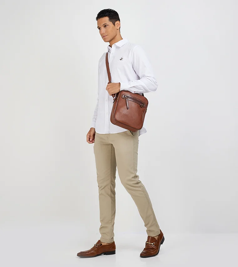 BEVERLY HILLS POLO CLUB  Logo Embroidered Long Sleeves Shirt for Men | Best Price UAE