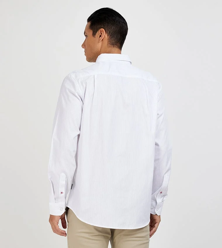 BEVERLY HILLS POLO CLUB  Logo Embroidered Long Sleeves Shirt for Men | Best Price UAE