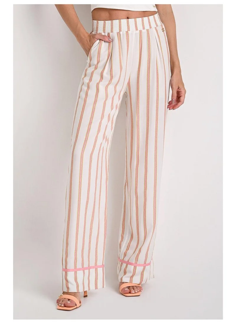 Striped Hem Detail Pants