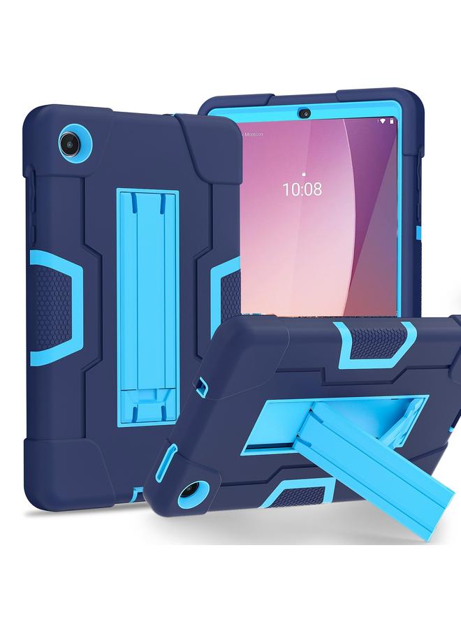 S-TOP Case For Lenovo Tab M8 4th Gen Contrast Color Silicone Hybrid PC Tablet Case with Holder - Image 1