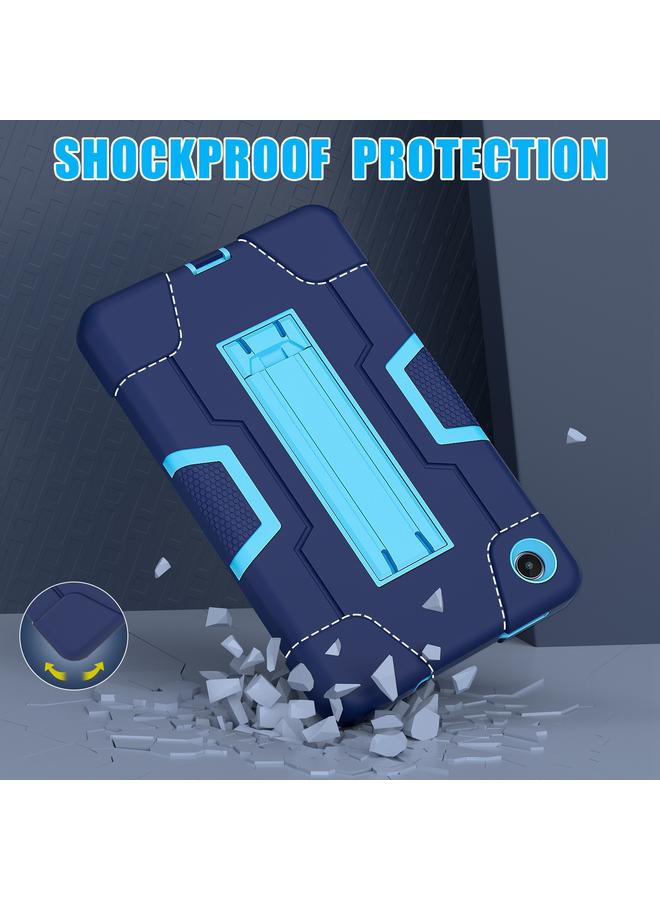 S-TOP Case For Lenovo Tab M8 4th Gen Contrast Color Silicone Hybrid PC Tablet Case with Holder - Image 5