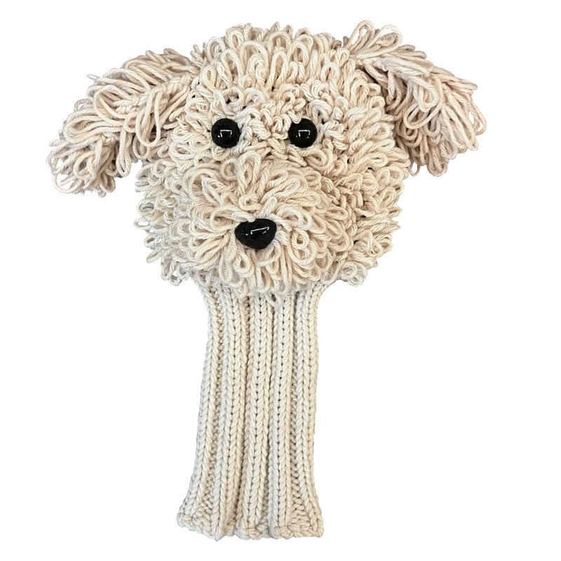 Stitch-Witch Funny Golf Headcover, Handmade Crochet Finished Goldendoodle Golden Doodle Animals Plush Driver Headcover - Image 1