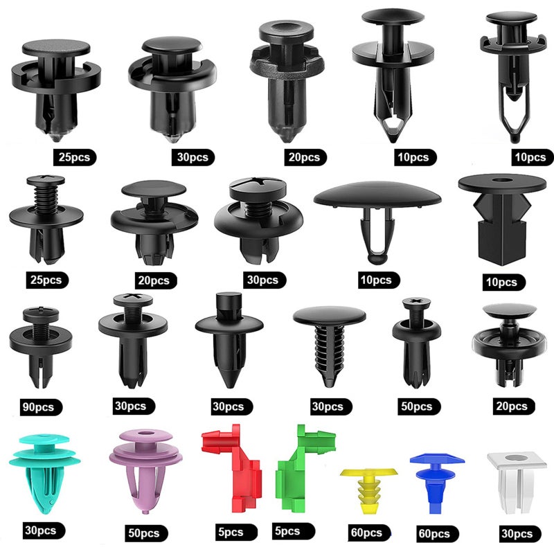 725PCS Box clip Universal car bumper Repair Kit 680 Car general plastic clip 680pcs clip + driver + 4-piece set + Cable tie 10 + Sponge cushion 30 - Image 5