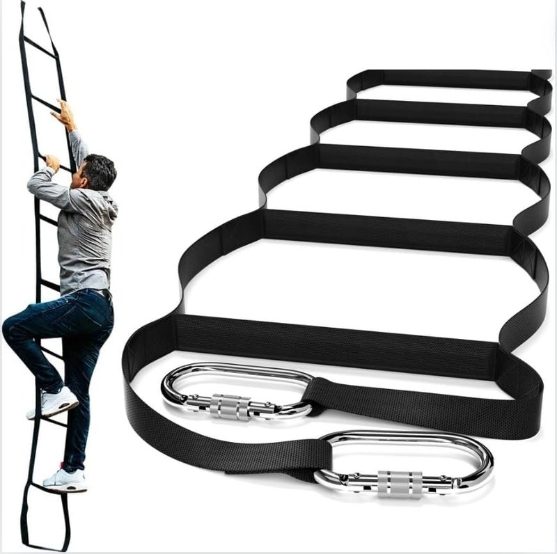 ISOP Rope Ladder 2-Story 13 ft | Rope Escape Ladder for Kids or Adults | Fire Escape Ladder for 2 Story Homes | Spring Hooks Incl. | Ultra Lightweight Compacr & Durable - Image 1
