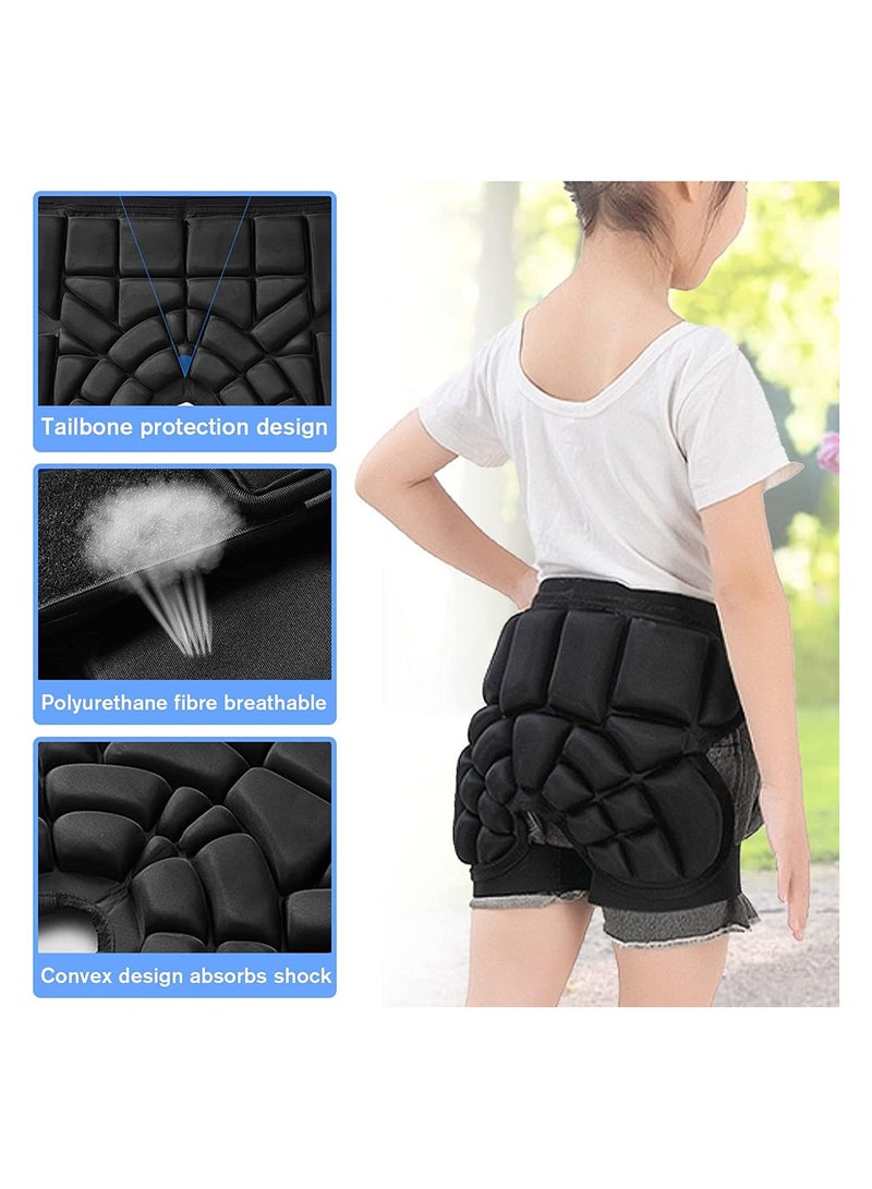 Kids EVA Hip Protective Pad Shorts, Children Anti‑Drop Skating Hip Protection Cushion, Outdoor Impact Protective Gear for Skateboarding, Shooting, Boxing, Outdoor Sports - S Size - Image 2