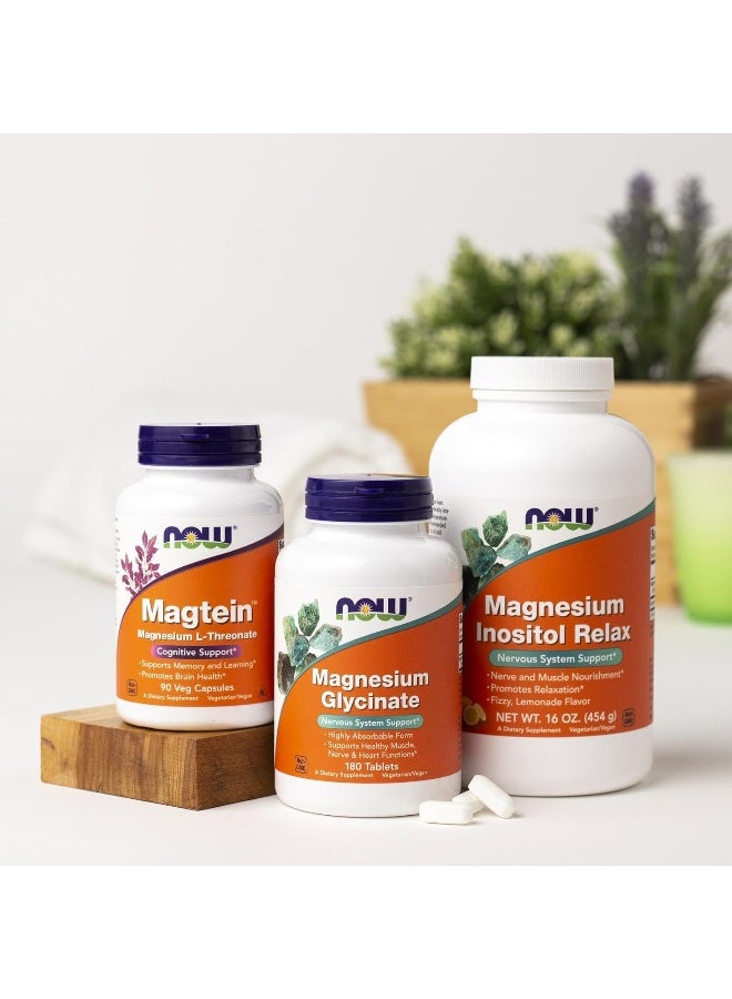Now Foods Magnesium Glycinate Highly Absorbable Form Tablets, 180 Tablets - Image 5