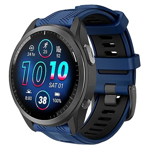 ISABAKE Watch Band for Garmin Forerunner 965/945/970/955/935, 22mm Silicone Replacement Strap for Fenix 5/Fenix 6/Approach S60 - Image 1