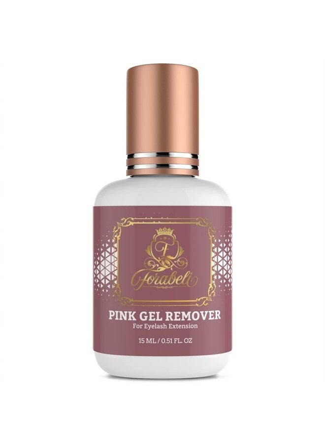 Forabeli Eyelash Extension Glue Remover for Lash Extensions Forabeli 15ml Pink Gel Lash Remover GBL Free, Gentle Eyelashes Removal, Lash Extension Adhesive Dissolver, Safe Lash Glue Cleaner, Easy to Apply - Image 1
