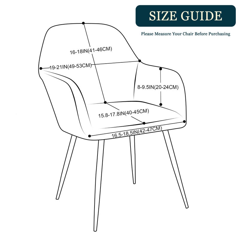 Yonus Dining Room Chair Slipcovers Parsons Chair Covers Sets Armchair Covers Removable Chair Protector Cover Seat Slipcovers for Living Room (1, Warm White) - Image 3