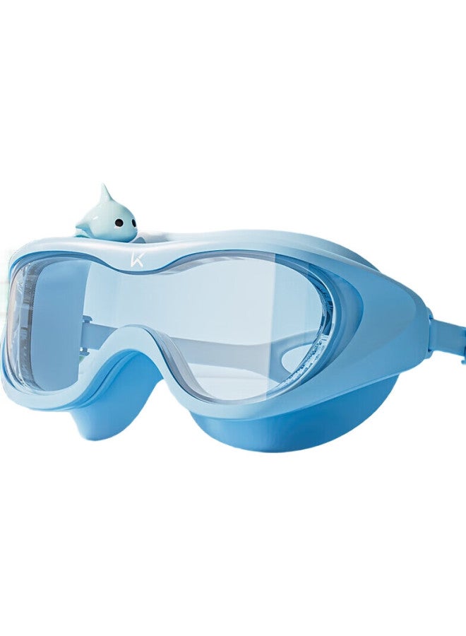 Keep Children'S Large Frame Swimming Goggles, Boys And Girls High-Definition Waterproof Anti-Fog Professional Swimming Glasses And Swim Cap Set, Seaside Blue - Image 3