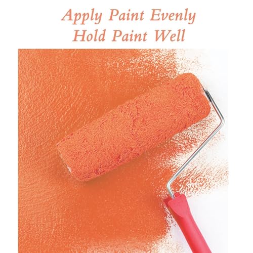 KingOrigin King Origin Paint Roller Covers, 18 Pack, 9 Inch Paint Roller, 3/8 Nap High Dense Roller Covers for Smooth and Textured Rough Surfaces - Image 4