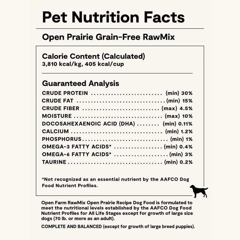 Open Farm, RawMix Grain-Free Dry Dog Food, Protein-Packed Kibble Coated in Bone Broth with Freeze Dried Raw Chunks, Chicken & Turkey, Open Prairie Recipe, 3.5lb Bag - Image 5