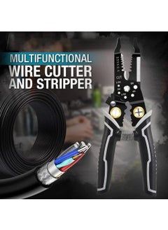 Whixant Whixant 9in1 Wire Stripper Tool Cable Cutters Multifunctional Needle Nose Pliers for Electric Cable Stripping Cutting and Crimping Plier Style Nose ProTouch Grip for Maximum Comfort  - Image 5