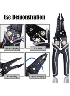 Whixant Whixant 9in1 Wire Stripper Tool Cable Cutters Multifunctional Needle Nose Pliers for Electric Cable Stripping Cutting and Crimping Plier Style Nose ProTouch Grip for Maximum Comfort  - Image 3