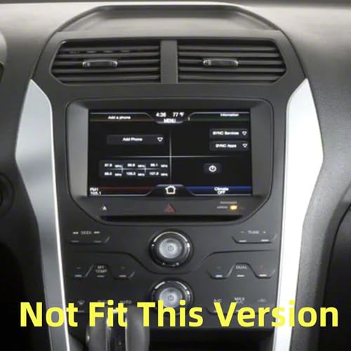 L2R for Ford Explorer 2011 2012 2013 2014 2015 Interior Dashboard Console Navigation GPS Frame Cover Trim ABS Carbon Fiber Black Accessories 1pcs - Image 2