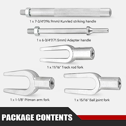 ATPEAM 5-Piece Ball Joint Separator Set | Pickle Fork Tool | Tie Rod Removal Tool Set | 1-1/8", 15/16", 11/16", for Cars and Light Vans - Image 2