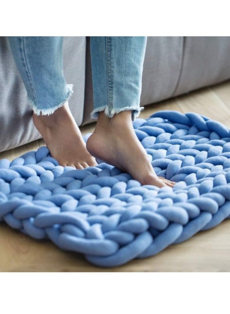 SYOSI Arm Knitting Yarn for Chunky Braided Knot Throw Blanket DIY Soft Extra Cotton Washable, Bulky Giant Yarn for Weave Craft Crochet Sofa Blanket Pillow Pet Bed (3CM W / 36Feet L, 1.1LB) - Image 4