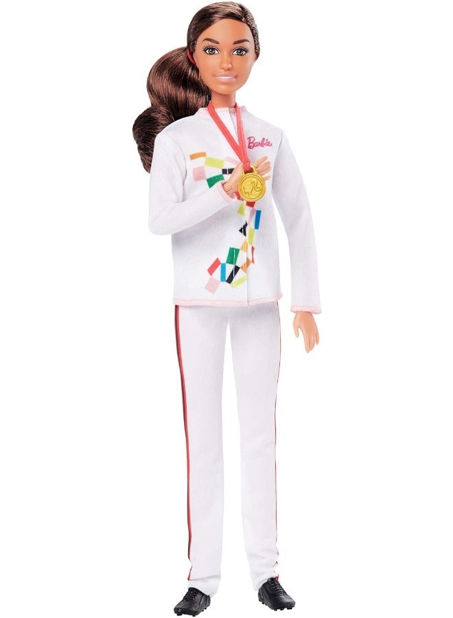 Mattel BARBIE Barbie Tokyo 2020 Olympic Softball Doll Set - Uniform, Jacket, Medal & Accessories for Ages 3+ - Image 4