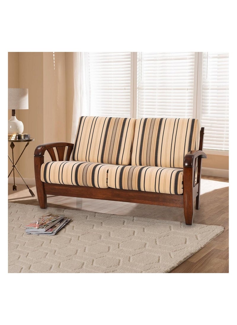 ROYALOAK Royaloak Atlanta Wooden 2 Seater Sofa | Solid Wood | Washable & Removable Cushion Covers | Pocket Spring for Extra Comfort | Elegant Design |Durable & Long Lasting  - Image 2