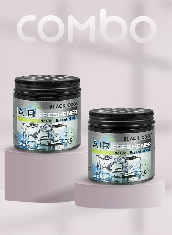 Combo Black ODOR B-K Ice Car Air Freshener 180g 2 Infused with Natural Essential Oils for a Long-Lasting, Invigorating Scent BO-03 2PCS  - Image 1