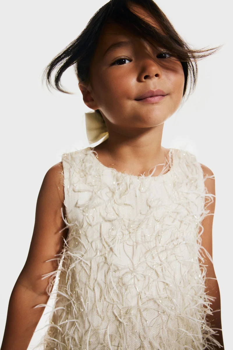 اتش اند ام فستان بشراريب لامعة