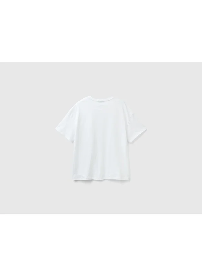 UNITED COLORS OF BENETTON T-Shirt With Embroidered Logo