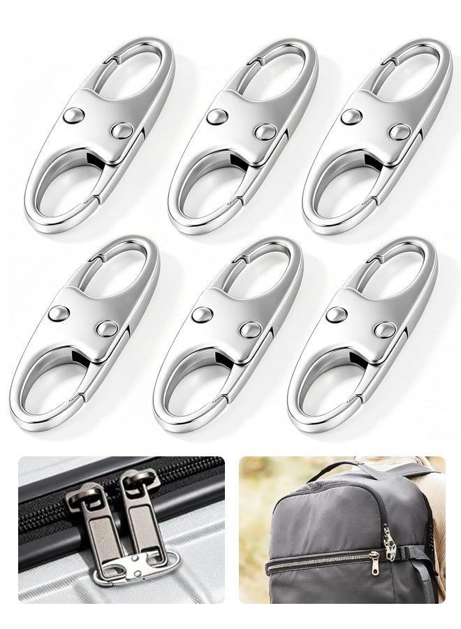 6PCS سبائك الزنك المضادة للسرقة المزدوج مفتوح السلسلة حقيبة حقيبة ظهر محفظة السفر - Image 1