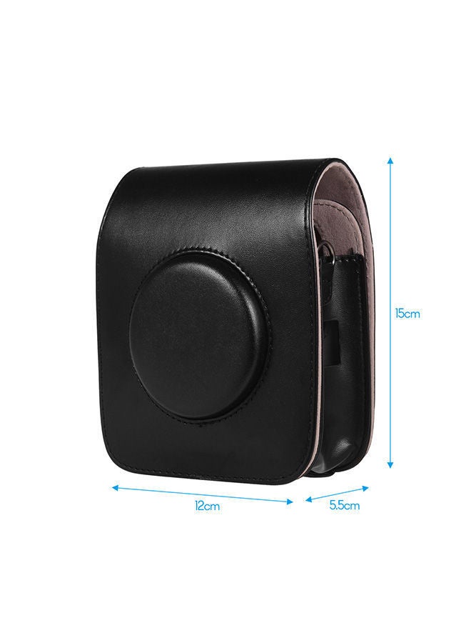 نيبمينينت حقيبة كاميرا محمولة من جلد البولي يوريثان أسود - Image 4