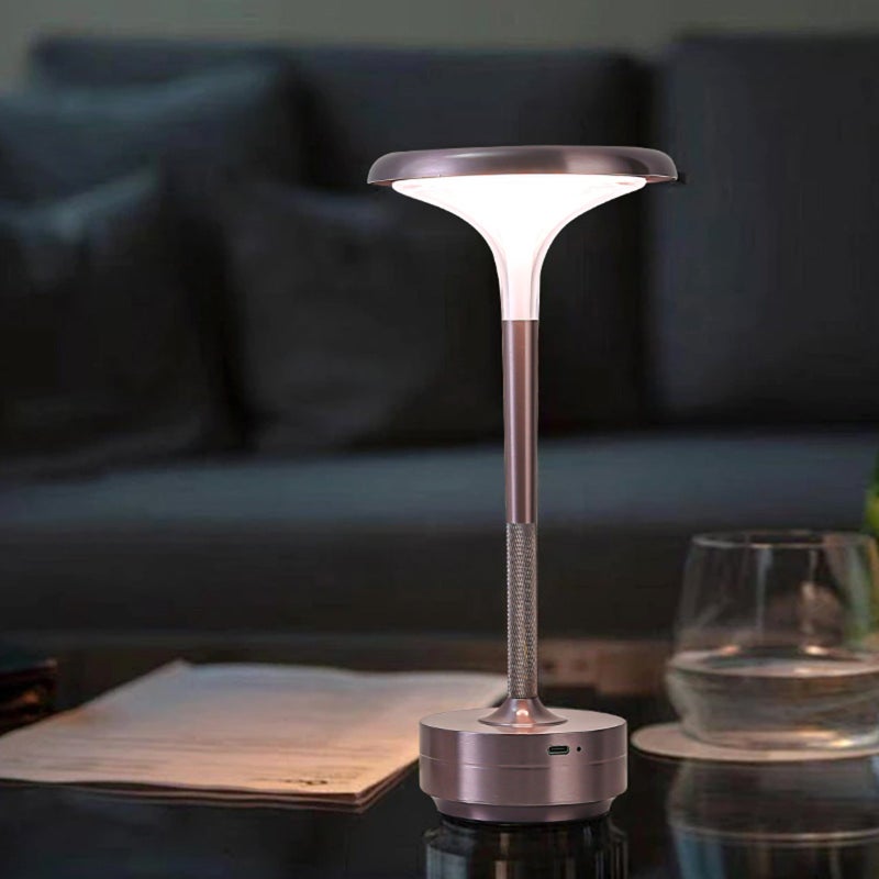 مصباح طاولة LED قابل لإعادة الشحن بالتحكم باللمس مع خفض شدة الضوء المتدرج، مصباح طاولة محمول للغرفة المعيشة وغرفة النوم ومصباح عمل بثلاث ألوان قابلة للتعديل وبطارية سعة 2000 مللي أمبير ساعة مثالي للقراءة - Image 5