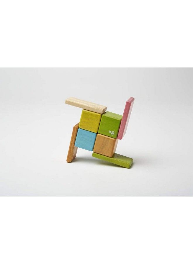 Tegu 8 Piece Tegu Pocket Pouch Magnetic Wooden Block Set Tints  - Image 5