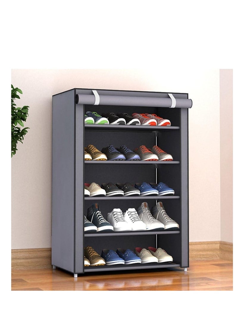 ALMUFARREJ 5-tier shoe rack 60x30x90 cm with stainless steel frame  - Image 5