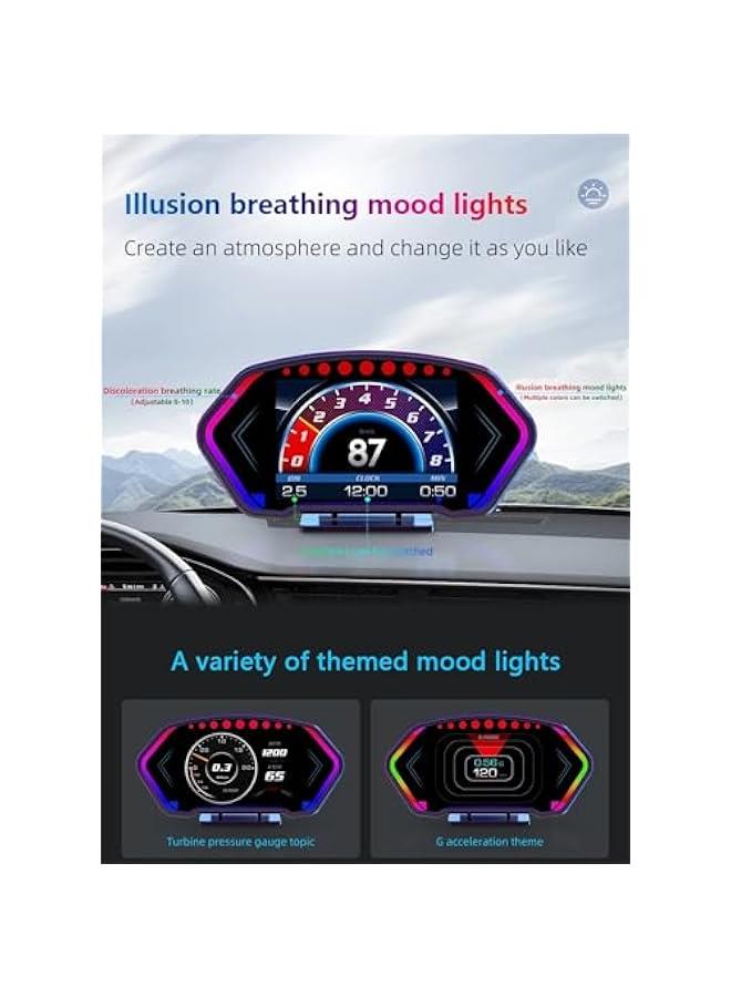 أنكوفو P3 Heads Up Display for Cars Hud Display with Obd2 Interface Digital OBDII Speedometer with Car Speed MPH Troubleshooting Oil Temperature Tester Altitude for Most Vehicles After 2008 - Image 5