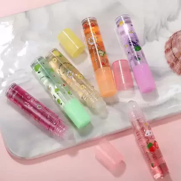 Elecsera Moisturizing Fruity Hydrating Rollon Fruit Lip Oil Fruit Pack of 6 216 g Multicolor - Image 1