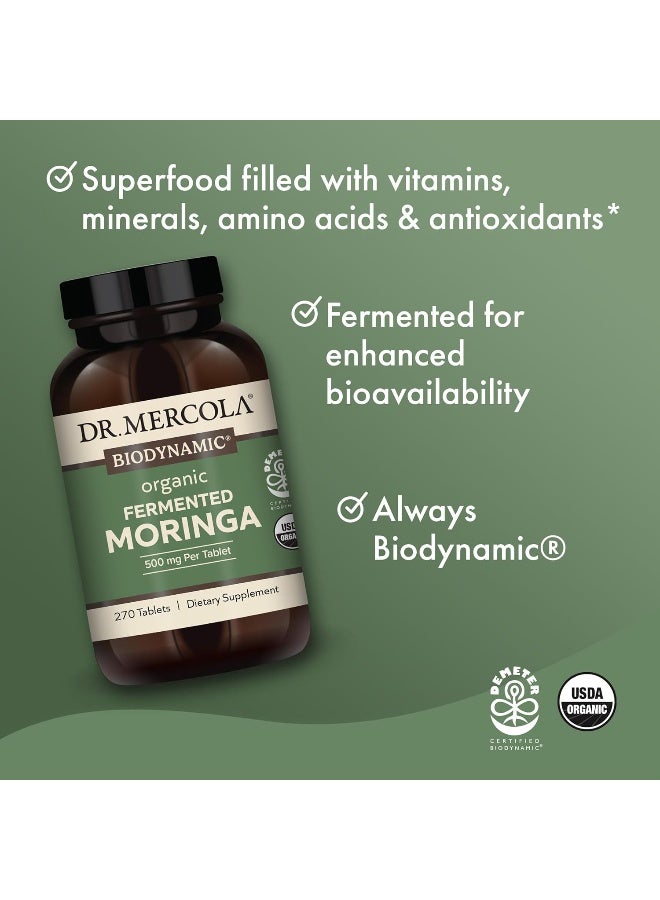 Dr. Mercola Biodynamic, Organic Fermented Moringa, 270 Tablets  - Image 4